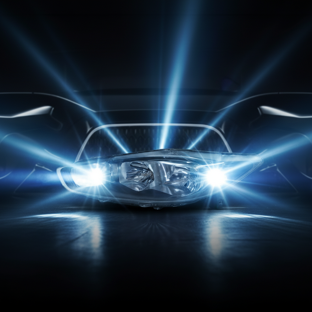 Ford Fiesta Headlight Fancy Background